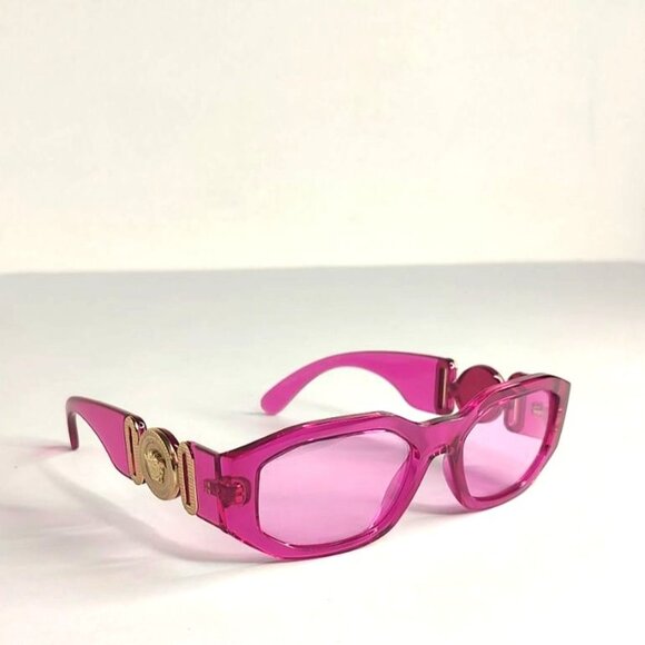 VERSACE Sunglasses VE4361 5334/5 Transparent Fuxia Pink Medusa Biggie Designer main image 14